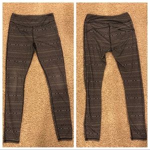 Kyodan Leggings Workout Full Length Zipper Size M
